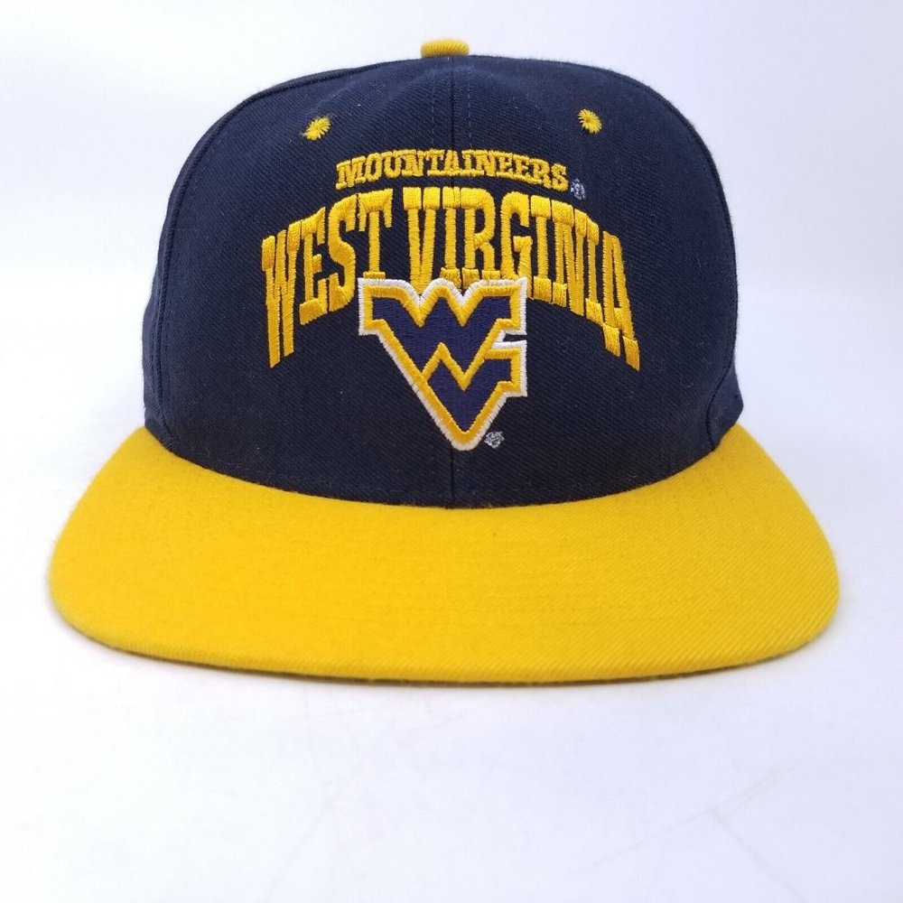 West Virginia Mountaineers Snapback Trucker Hat Nutmeg Mills Vintage USA RARE